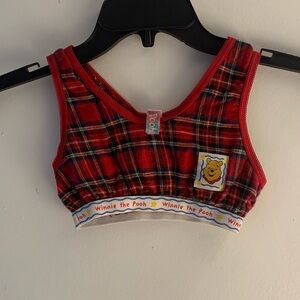 Winnie The Pooh Plaid Top Size Small